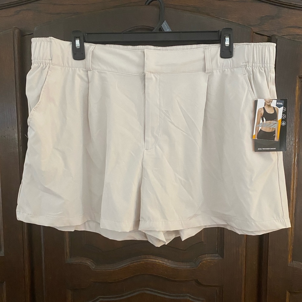 Avia Trouser Shorts XXXL stone gray beige very stretchy NWT